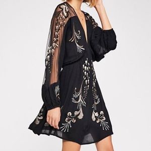 SOLD - Free People Bonjour Embroidered Dress